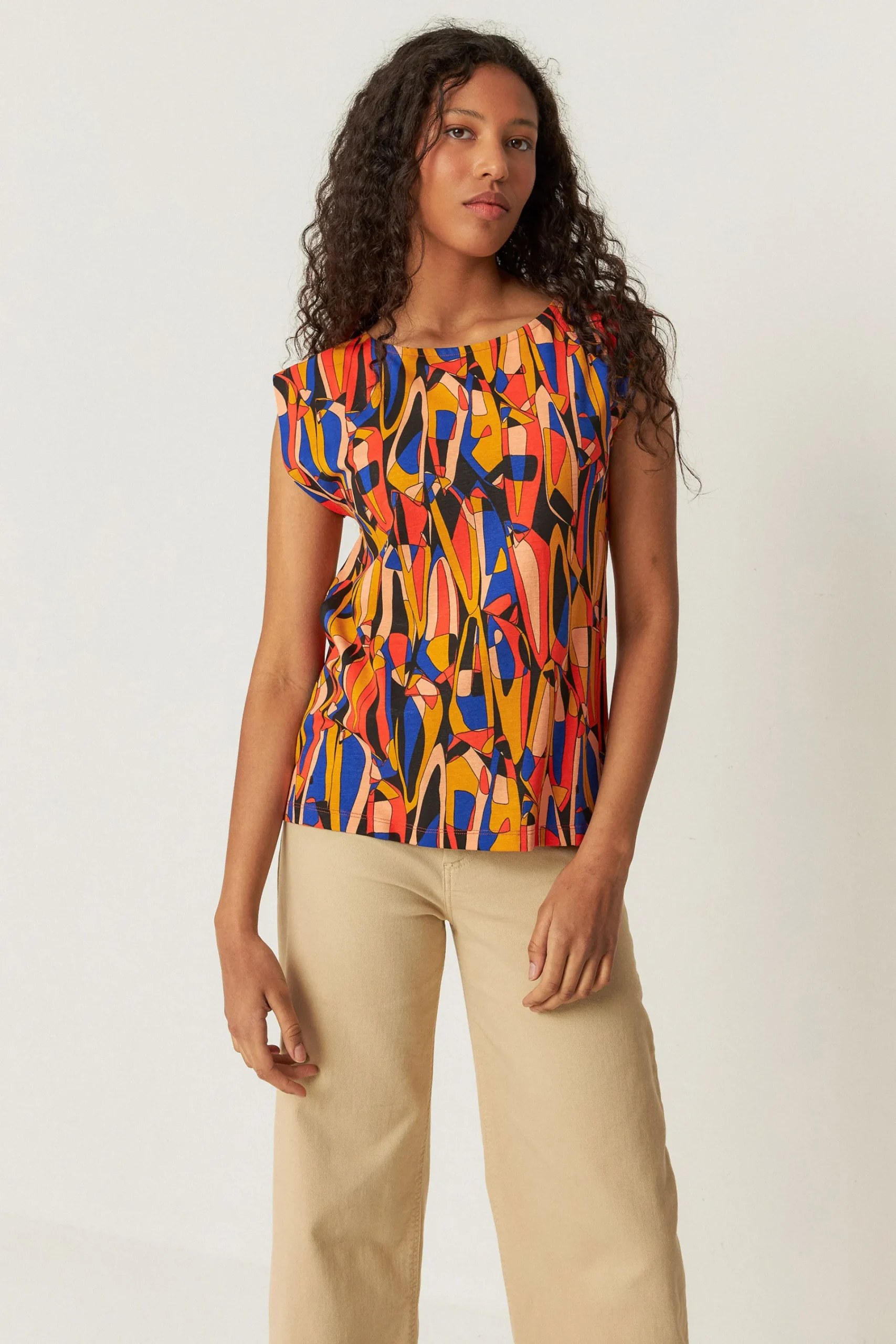 SKFK T-SHIRT MARIXOL-GOTS- Tops Et T-Shirts